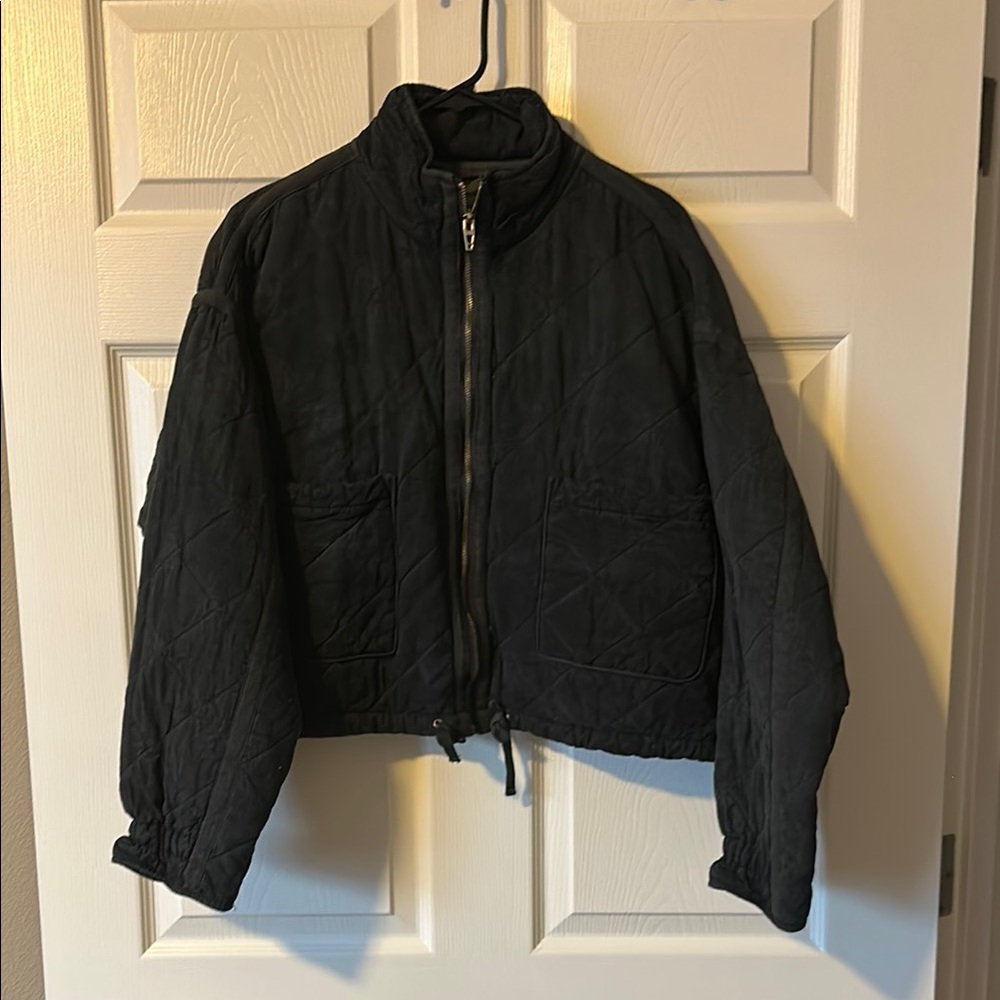 Dark Grey Quilted Jacket